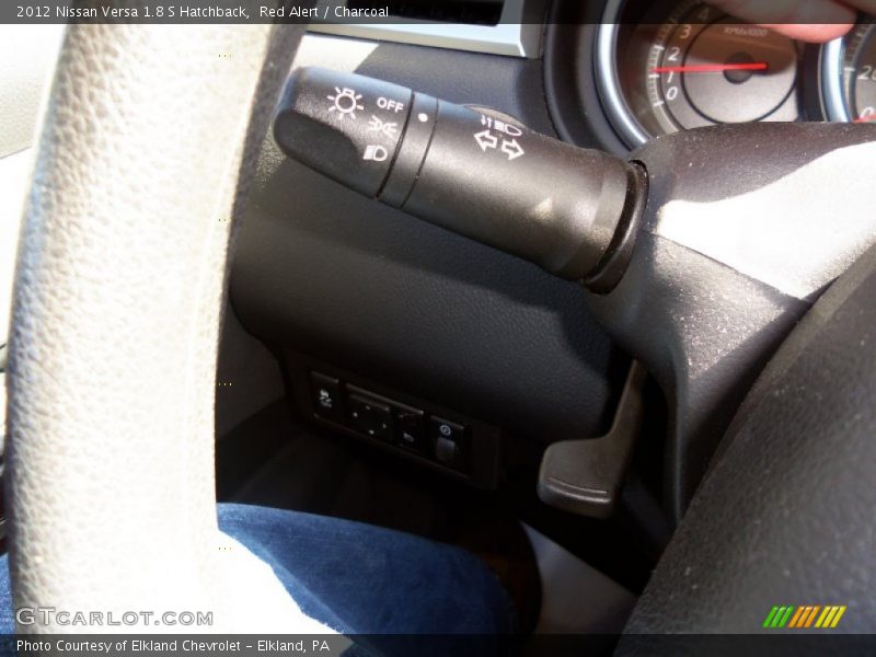 Red Alert / Charcoal 2012 Nissan Versa 1.8 S Hatchback
