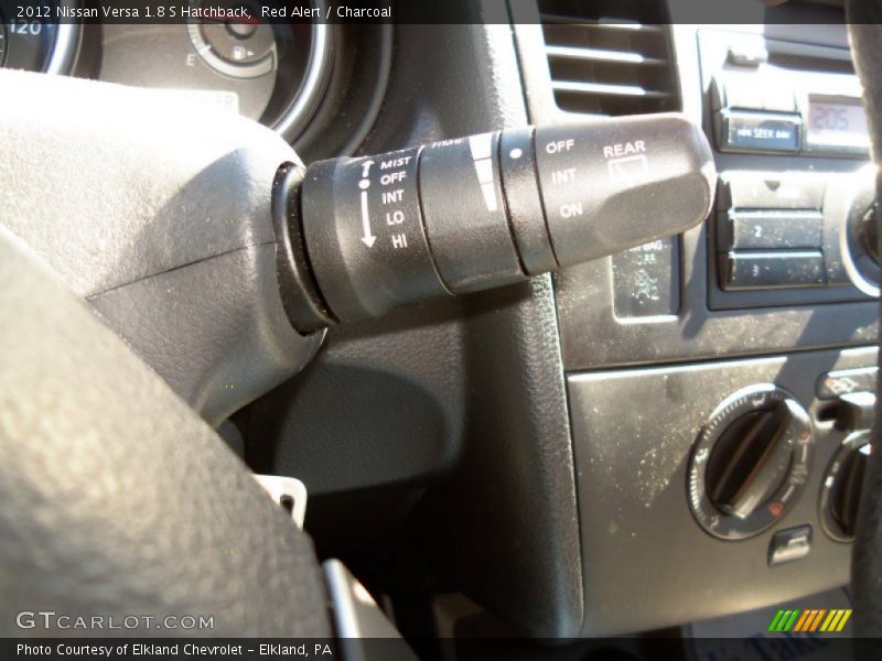 Red Alert / Charcoal 2012 Nissan Versa 1.8 S Hatchback