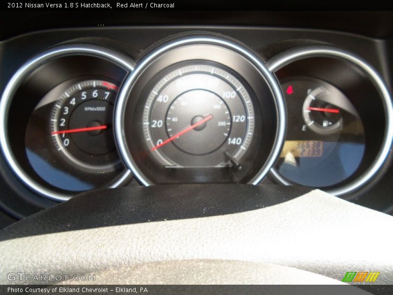 Red Alert / Charcoal 2012 Nissan Versa 1.8 S Hatchback