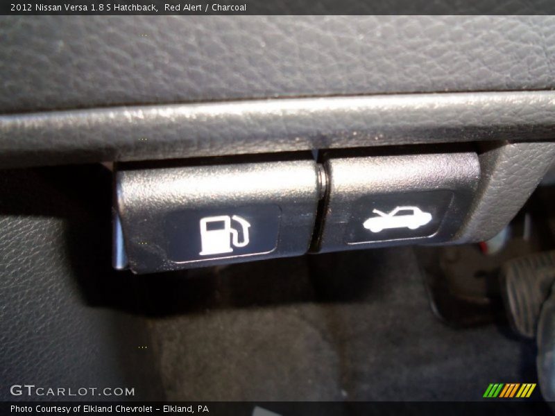 Red Alert / Charcoal 2012 Nissan Versa 1.8 S Hatchback
