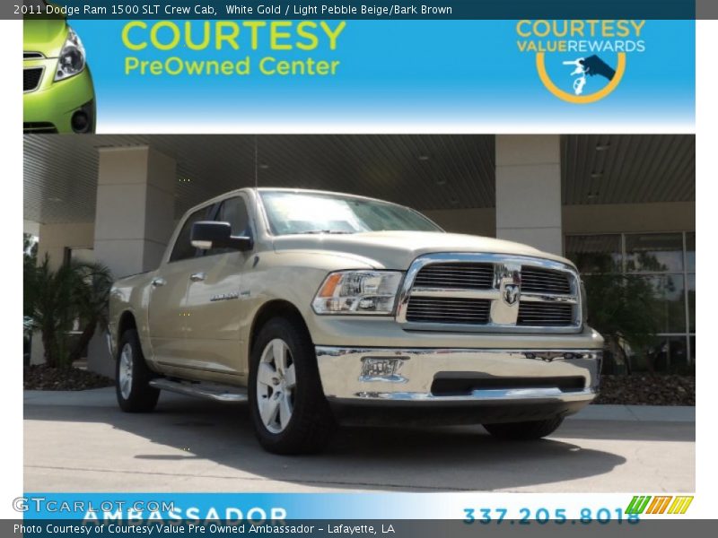 White Gold / Light Pebble Beige/Bark Brown 2011 Dodge Ram 1500 SLT Crew Cab