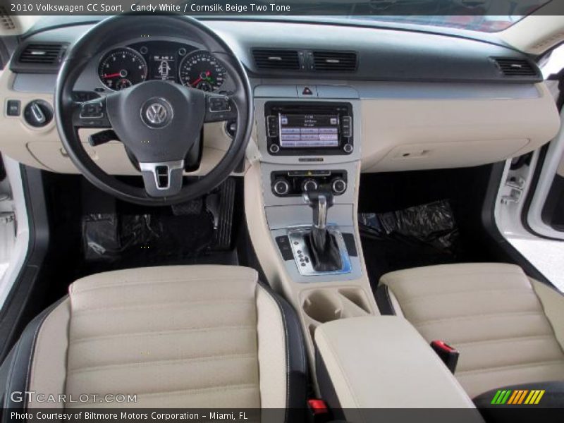 Candy White / Cornsilk Beige Two Tone 2010 Volkswagen CC Sport