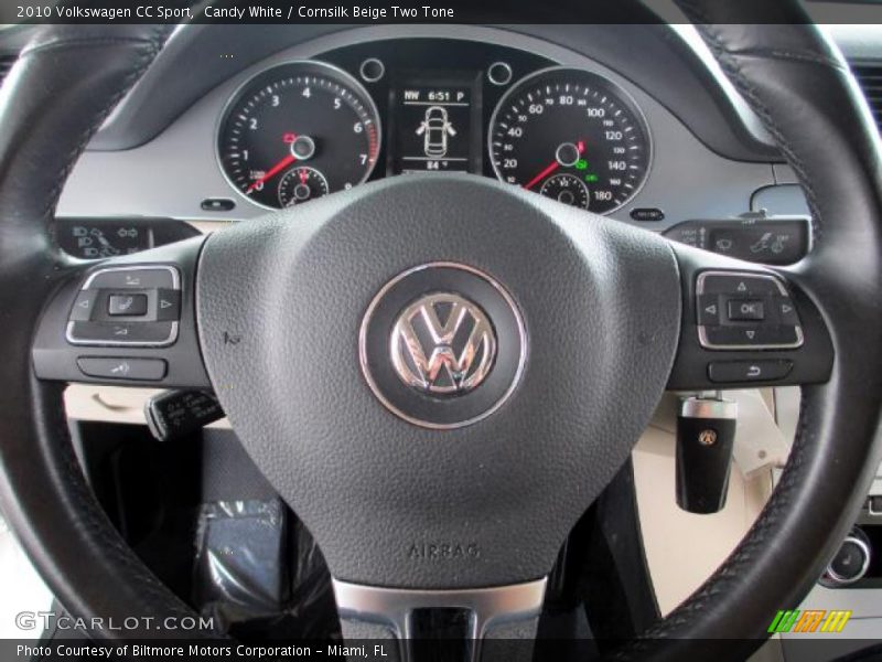 Candy White / Cornsilk Beige Two Tone 2010 Volkswagen CC Sport