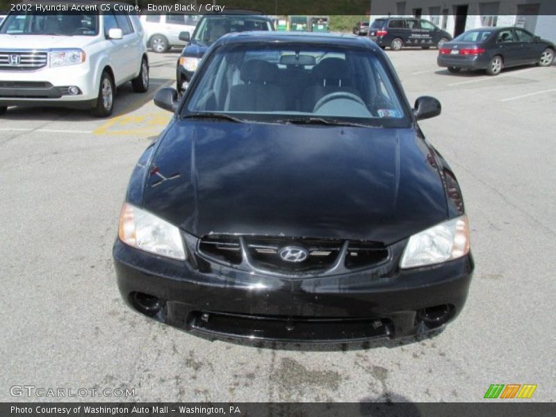 Ebony Black / Gray 2002 Hyundai Accent GS Coupe