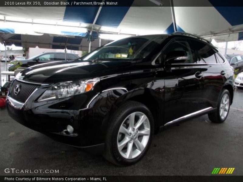 Obsidian Black / Parchment/Brown Walnut 2010 Lexus RX 350