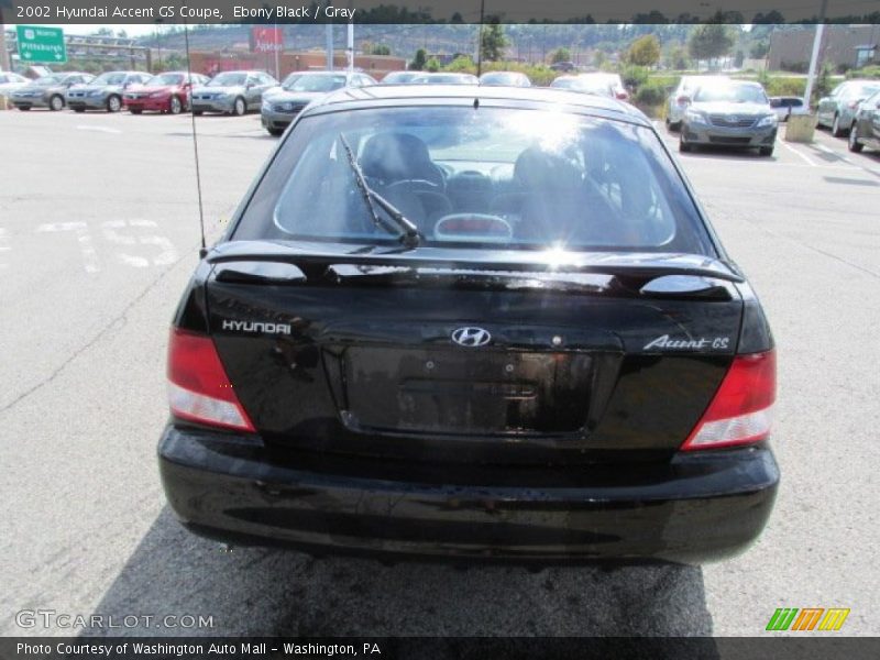 Ebony Black / Gray 2002 Hyundai Accent GS Coupe