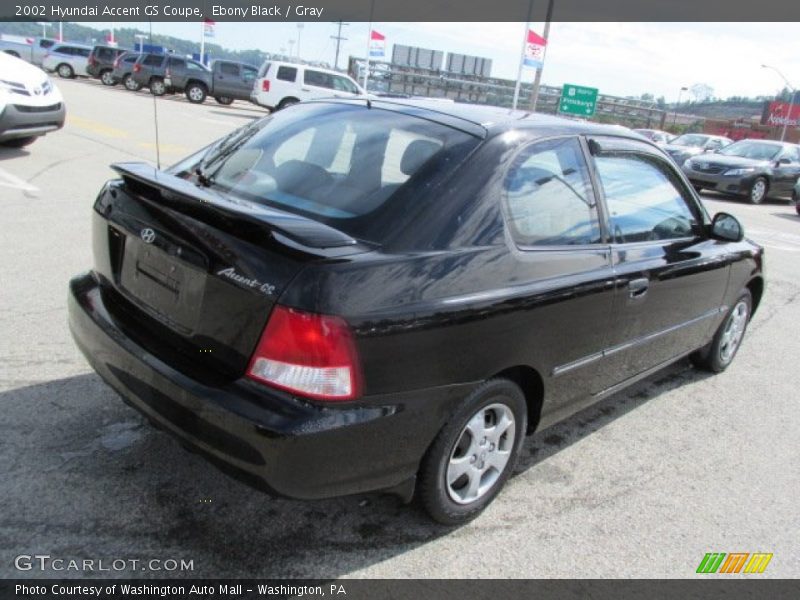 Ebony Black / Gray 2002 Hyundai Accent GS Coupe
