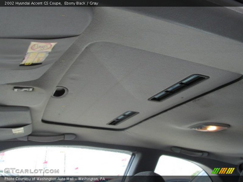 Ebony Black / Gray 2002 Hyundai Accent GS Coupe