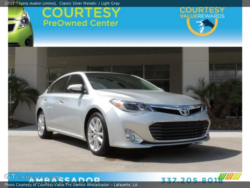 Classic Silver Metallic / Light Gray 2013 Toyota Avalon Limited