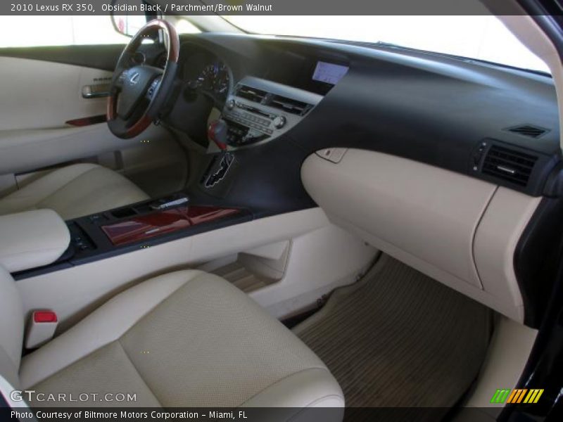 Obsidian Black / Parchment/Brown Walnut 2010 Lexus RX 350