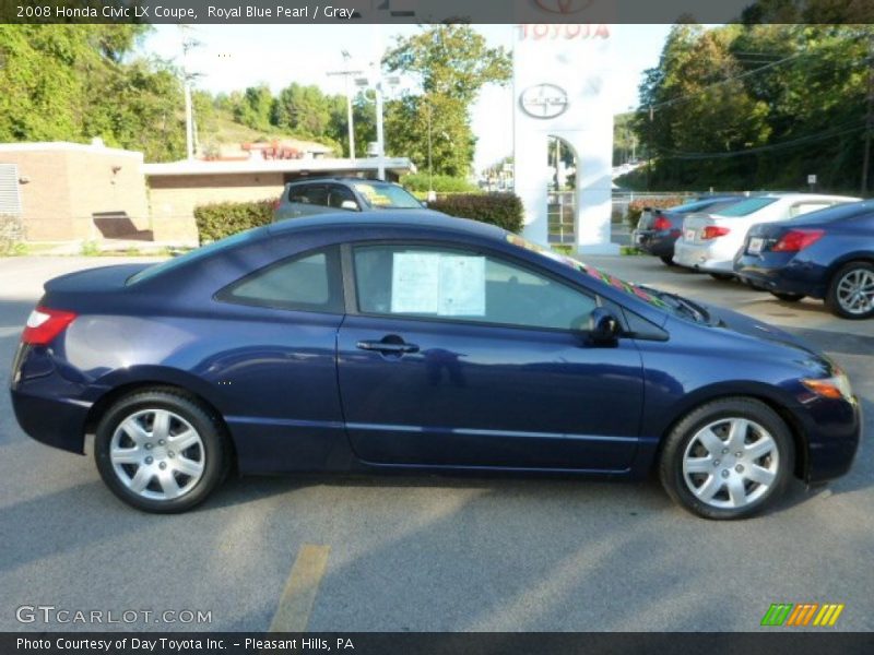Royal Blue Pearl / Gray 2008 Honda Civic LX Coupe