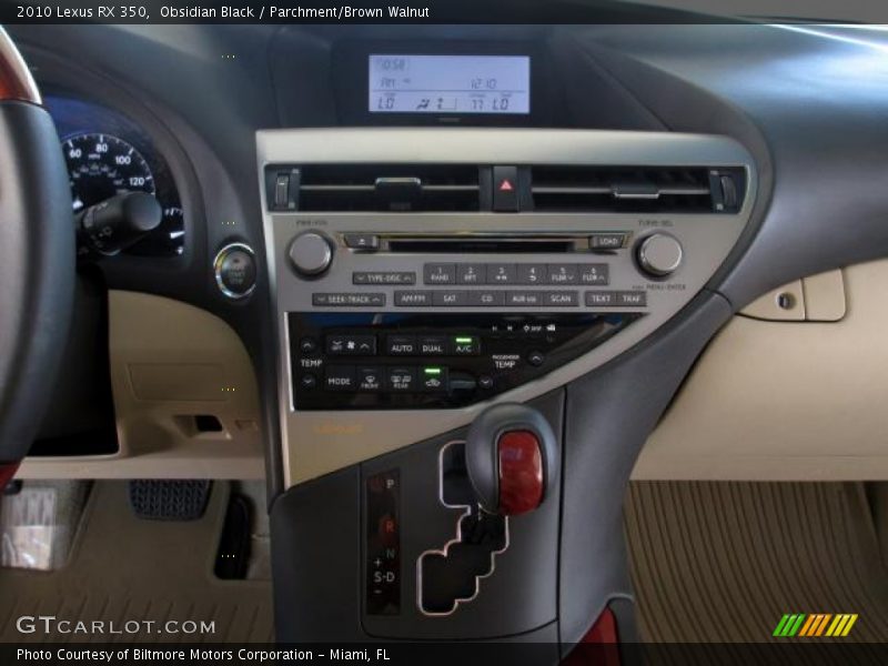 Obsidian Black / Parchment/Brown Walnut 2010 Lexus RX 350