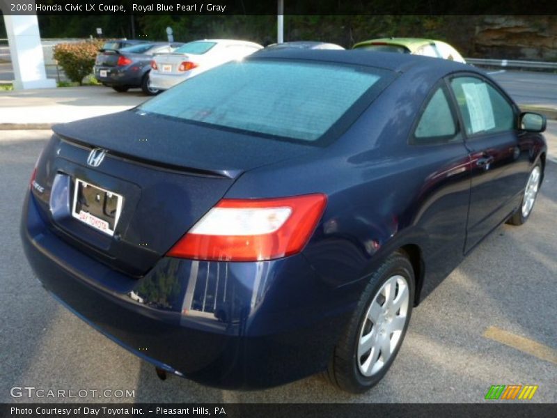 Royal Blue Pearl / Gray 2008 Honda Civic LX Coupe