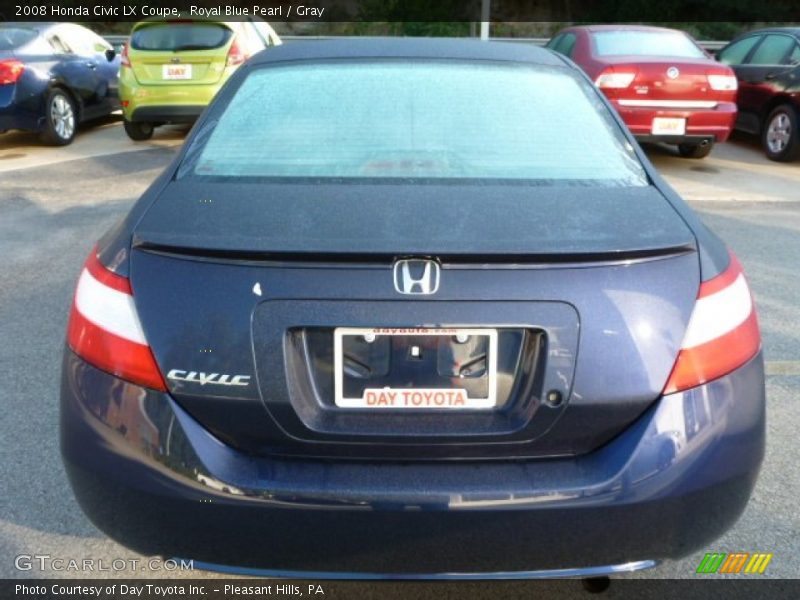Royal Blue Pearl / Gray 2008 Honda Civic LX Coupe
