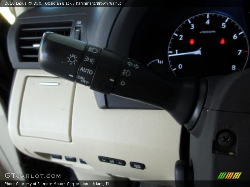 Obsidian Black / Parchment/Brown Walnut 2010 Lexus RX 350
