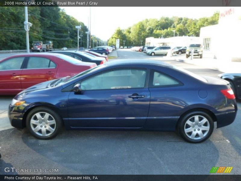 Royal Blue Pearl / Gray 2008 Honda Civic LX Coupe