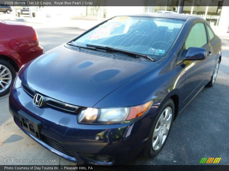 Royal Blue Pearl / Gray 2008 Honda Civic LX Coupe