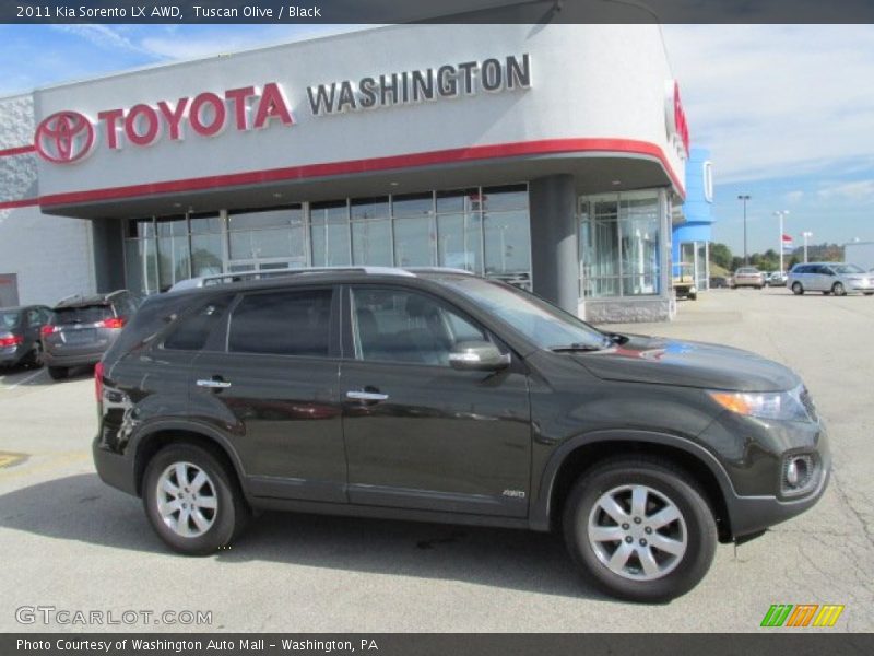 Tuscan Olive / Black 2011 Kia Sorento LX AWD