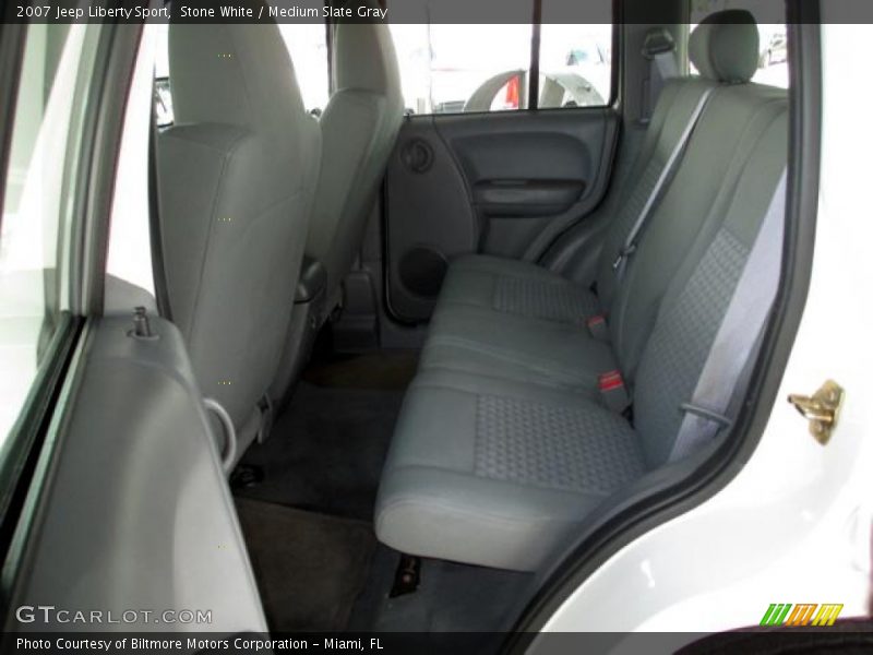 Stone White / Medium Slate Gray 2007 Jeep Liberty Sport