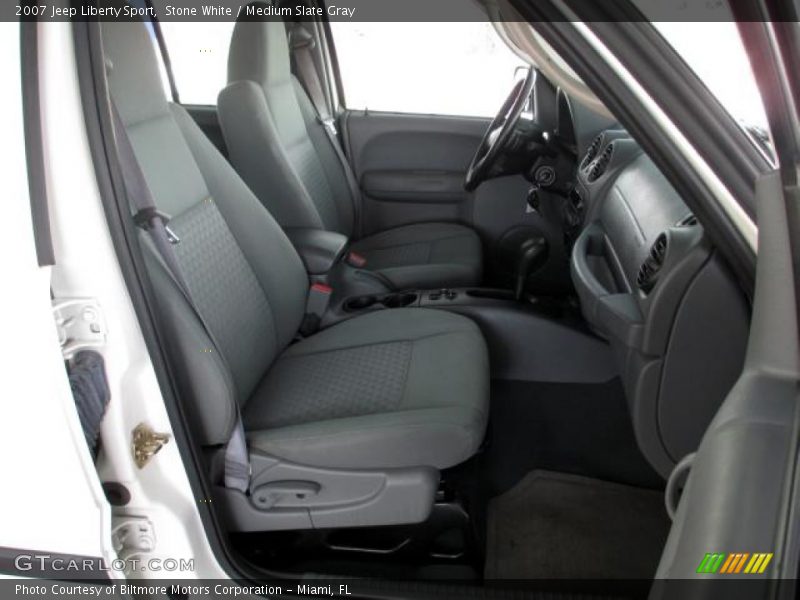 Stone White / Medium Slate Gray 2007 Jeep Liberty Sport