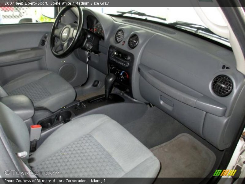 Stone White / Medium Slate Gray 2007 Jeep Liberty Sport