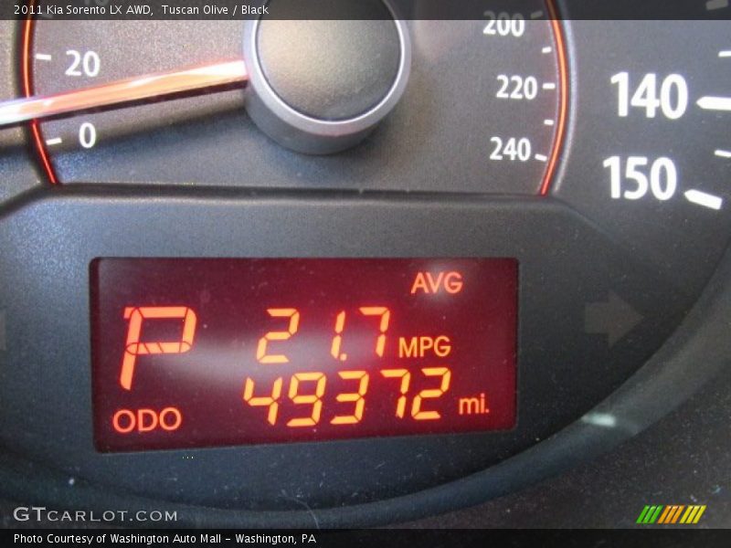 Tuscan Olive / Black 2011 Kia Sorento LX AWD