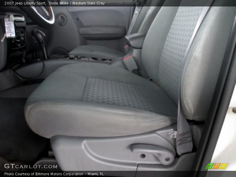 Stone White / Medium Slate Gray 2007 Jeep Liberty Sport