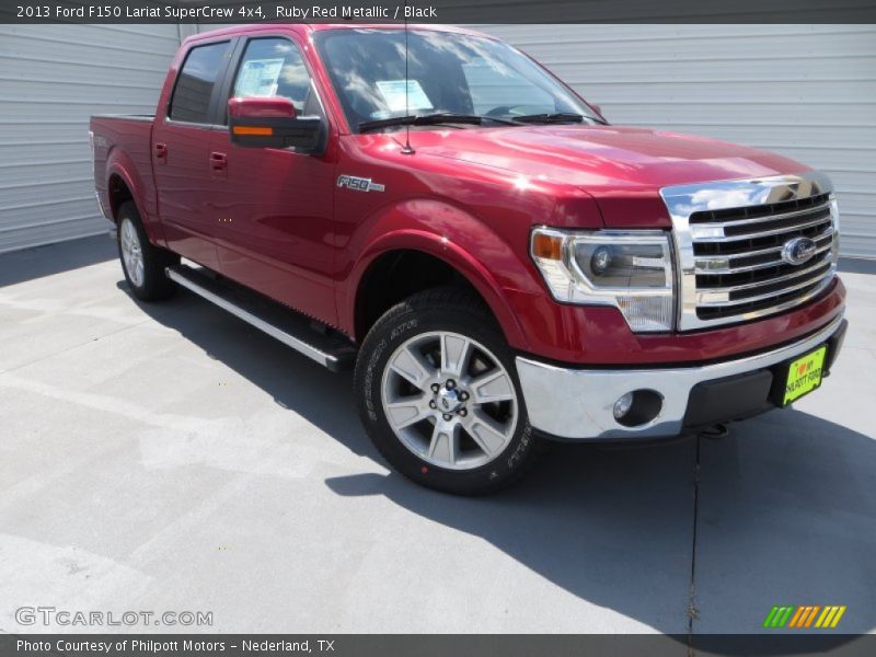 Ruby Red Metallic / Black 2013 Ford F150 Lariat SuperCrew 4x4