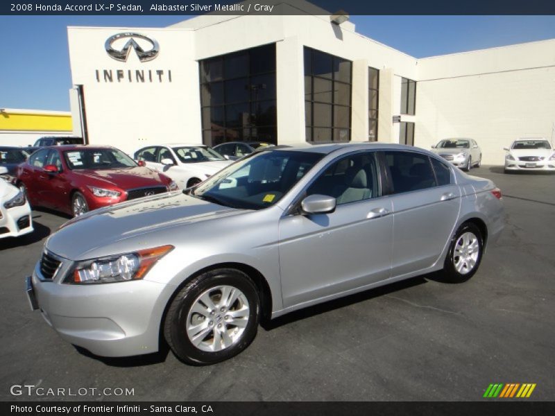 Alabaster Silver Metallic / Gray 2008 Honda Accord LX-P Sedan