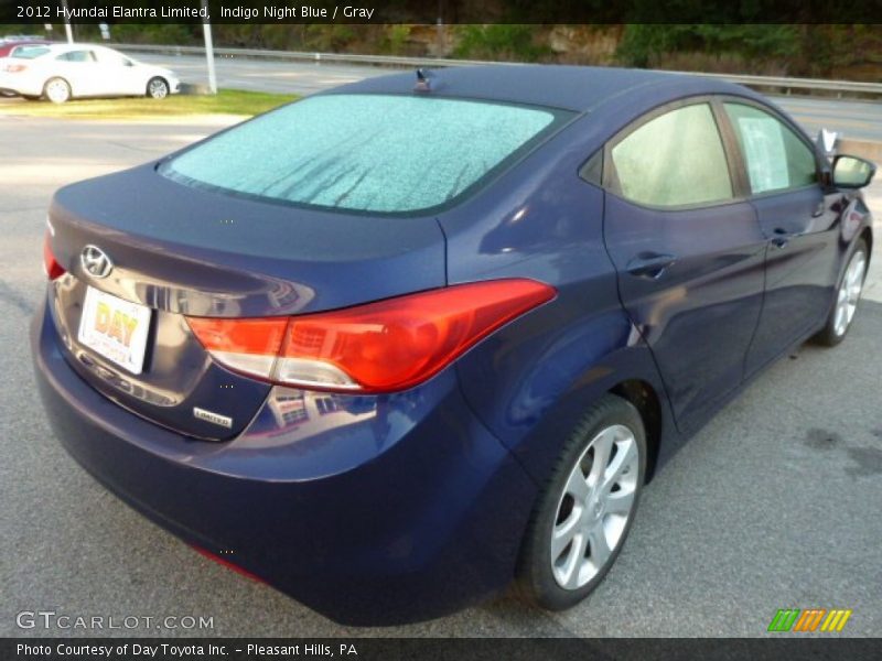 Indigo Night Blue / Gray 2012 Hyundai Elantra Limited