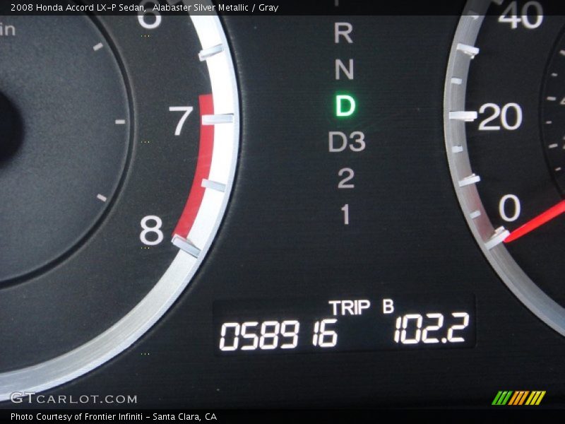 Alabaster Silver Metallic / Gray 2008 Honda Accord LX-P Sedan