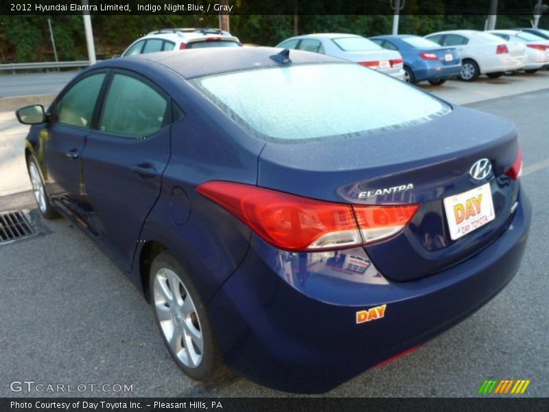 Indigo Night Blue / Gray 2012 Hyundai Elantra Limited