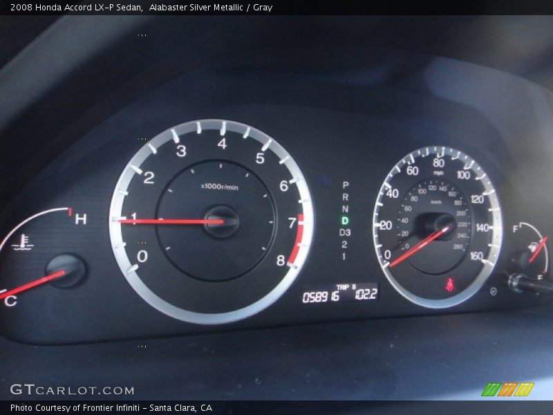 Alabaster Silver Metallic / Gray 2008 Honda Accord LX-P Sedan