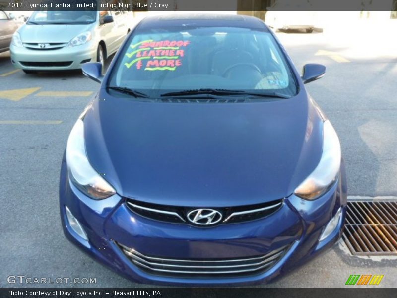 Indigo Night Blue / Gray 2012 Hyundai Elantra Limited