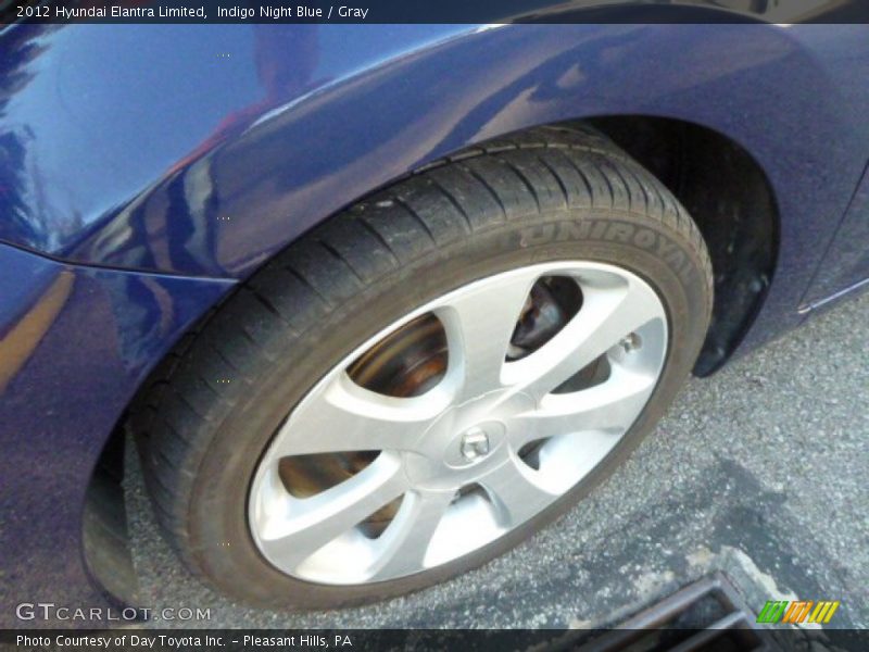 Indigo Night Blue / Gray 2012 Hyundai Elantra Limited