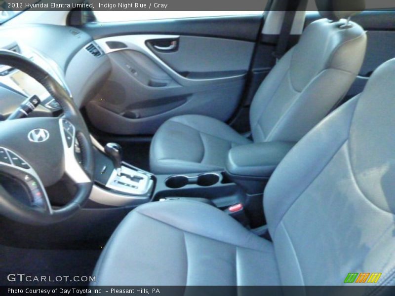 Indigo Night Blue / Gray 2012 Hyundai Elantra Limited