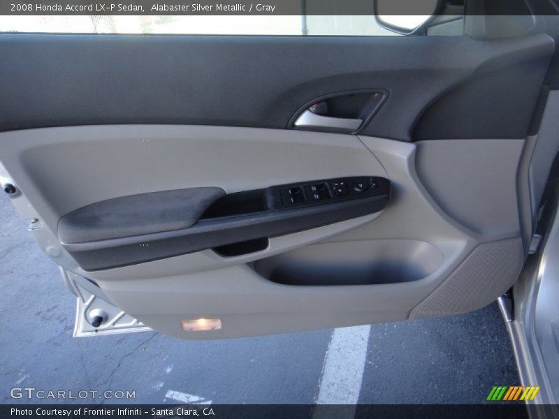 Alabaster Silver Metallic / Gray 2008 Honda Accord LX-P Sedan