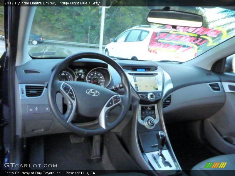 Indigo Night Blue / Gray 2012 Hyundai Elantra Limited