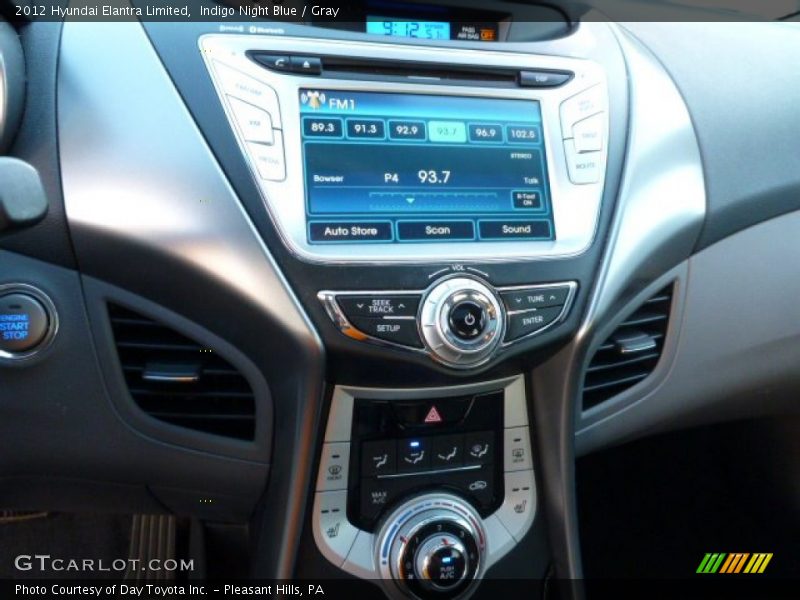 Indigo Night Blue / Gray 2012 Hyundai Elantra Limited