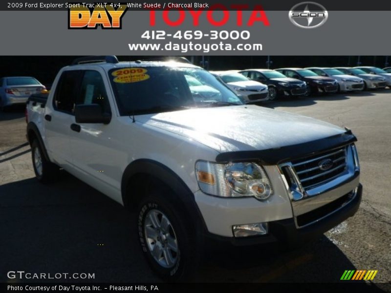 White Suede / Charcoal Black 2009 Ford Explorer Sport Trac XLT 4x4