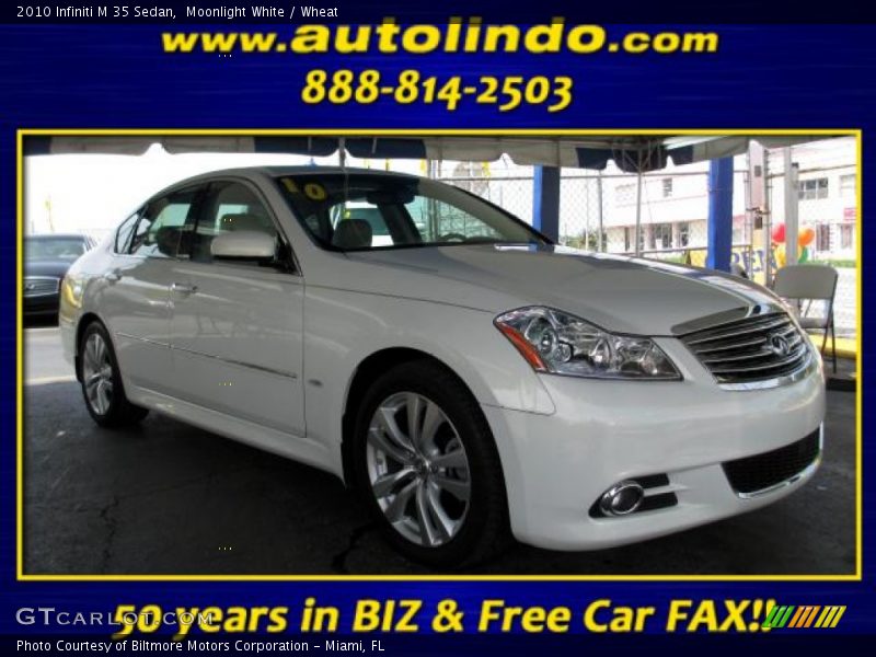 Moonlight White / Wheat 2010 Infiniti M 35 Sedan