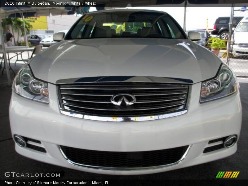 Moonlight White / Wheat 2010 Infiniti M 35 Sedan