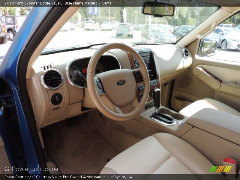 Blue Flame Metallic / Camel 2010 Ford Explorer Eddie Bauer