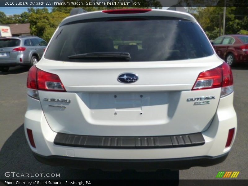 Satin White Pearl / Warm Ivory 2010 Subaru Outback 2.5i Premium Wagon