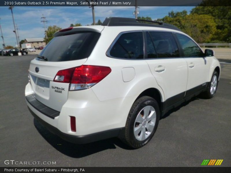 Satin White Pearl / Warm Ivory 2010 Subaru Outback 2.5i Premium Wagon