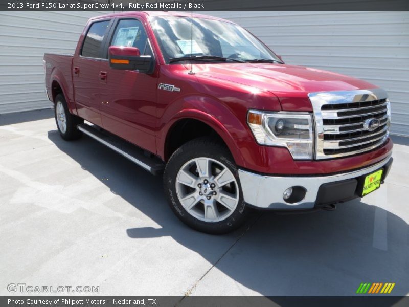 Ruby Red Metallic / Black 2013 Ford F150 Lariat SuperCrew 4x4