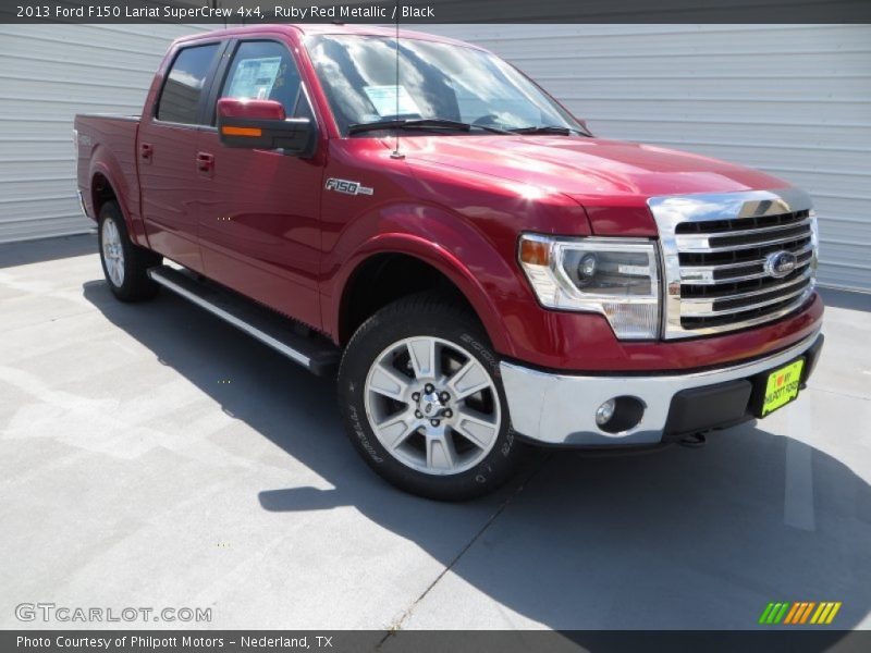 Ruby Red Metallic / Black 2013 Ford F150 Lariat SuperCrew 4x4