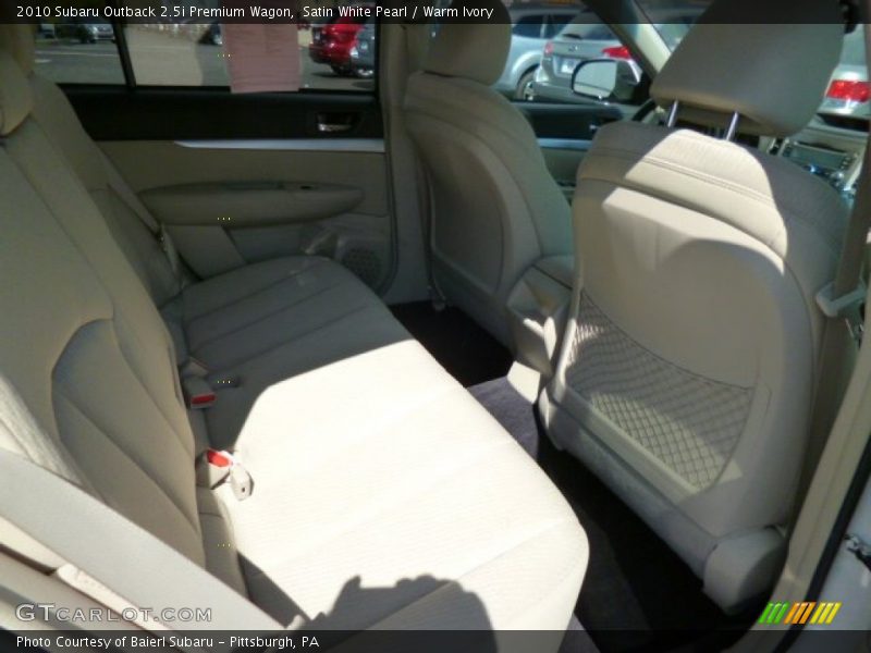 Satin White Pearl / Warm Ivory 2010 Subaru Outback 2.5i Premium Wagon