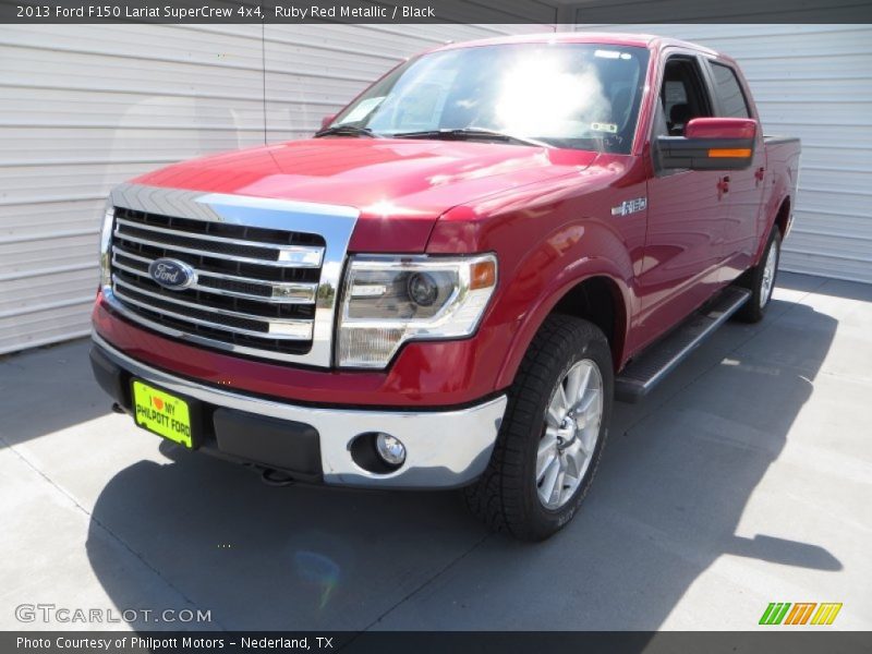 Ruby Red Metallic / Black 2013 Ford F150 Lariat SuperCrew 4x4