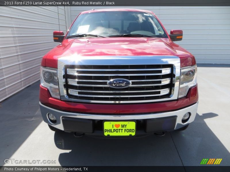 Ruby Red Metallic / Black 2013 Ford F150 Lariat SuperCrew 4x4